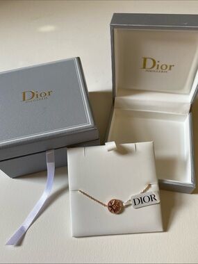 Dior Rose Gold Star Medallion Bracelet